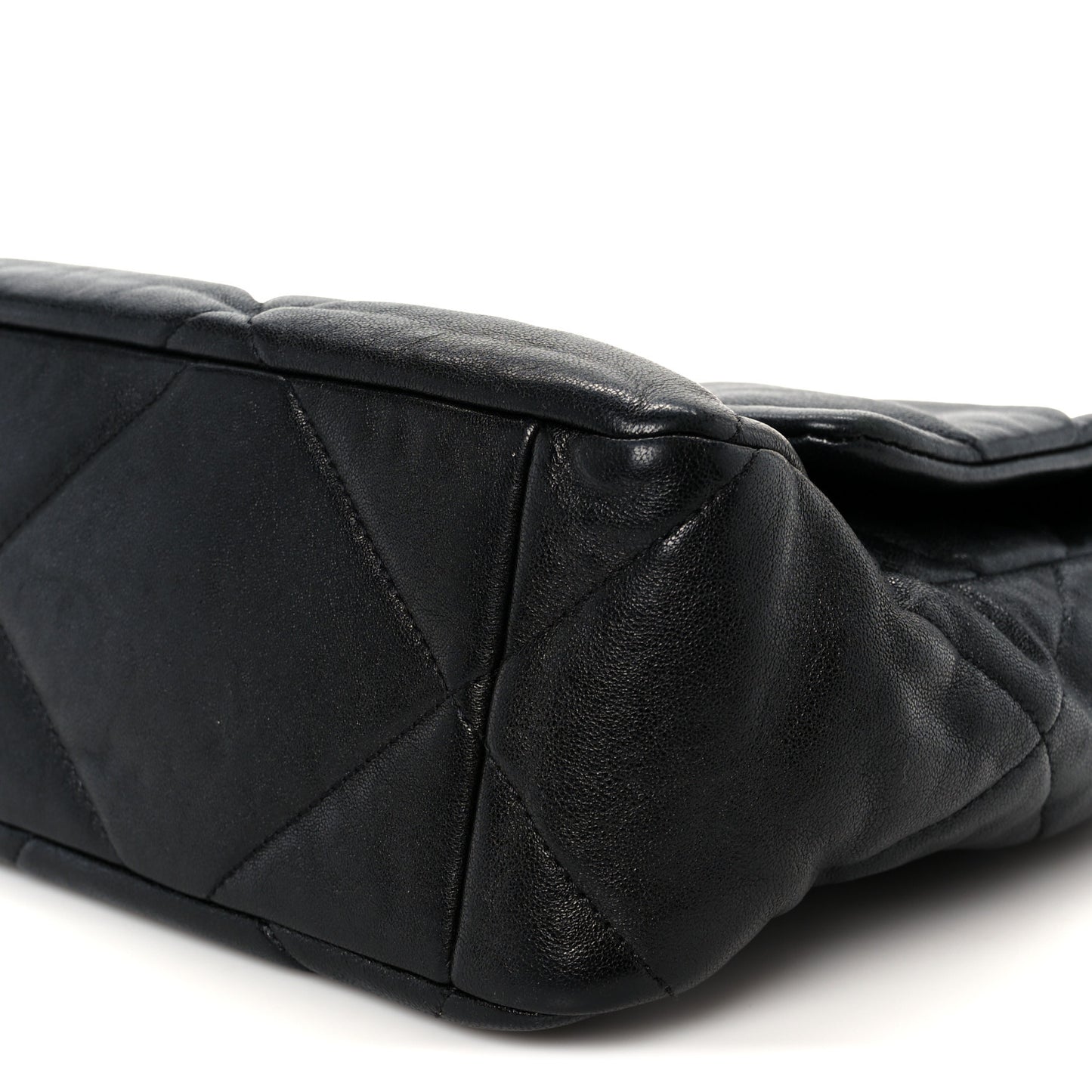 Goatskin Quilted Large Chanel 19 Flap Black