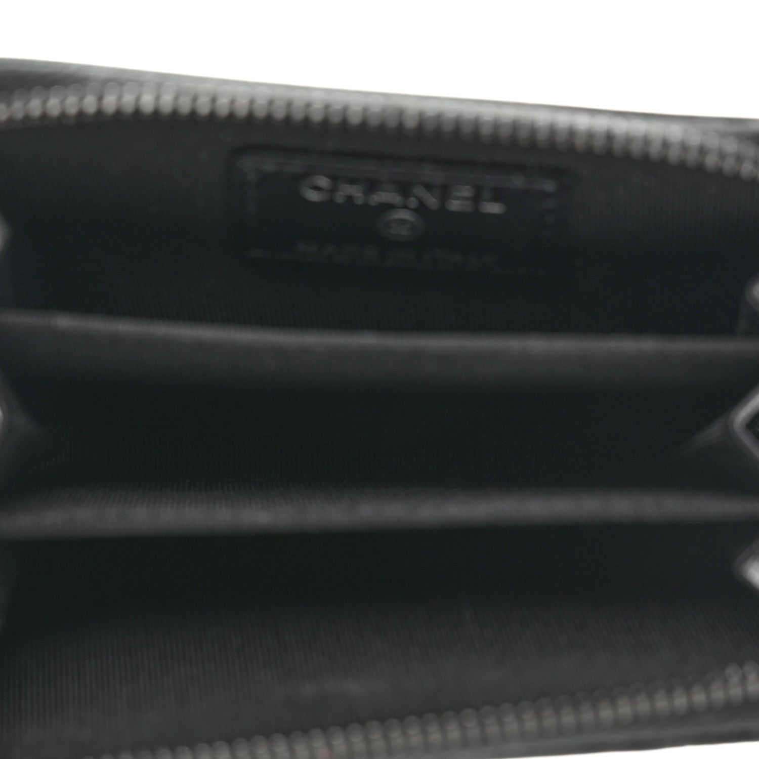Chanel Lambskin Quilted Zip Coin Purse So Black 5 of 8