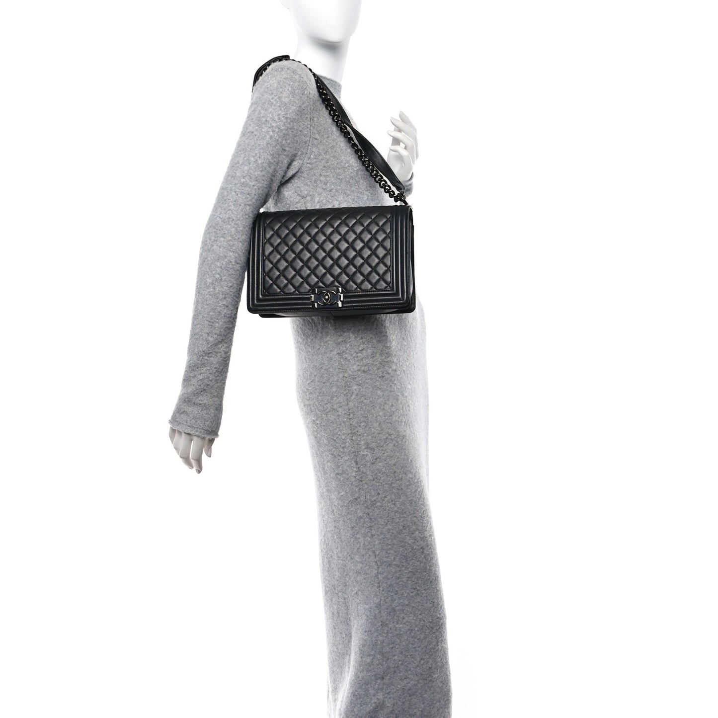 Caviar Quilted New Medium Boy Flap So Black