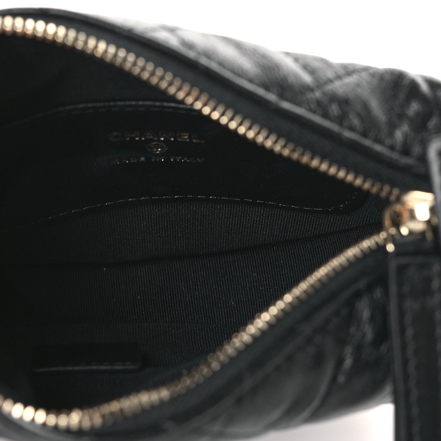 Chanel Lambskin Quilted Chain Around Pouch Black 5 of 9