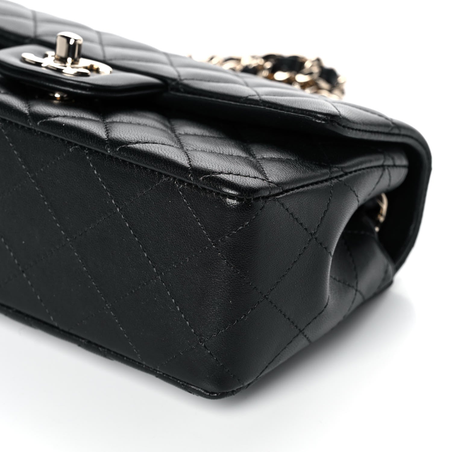 Chanel Lambskin Quilted Mini Coco Charms Rectangular Flap Black 11 of 12