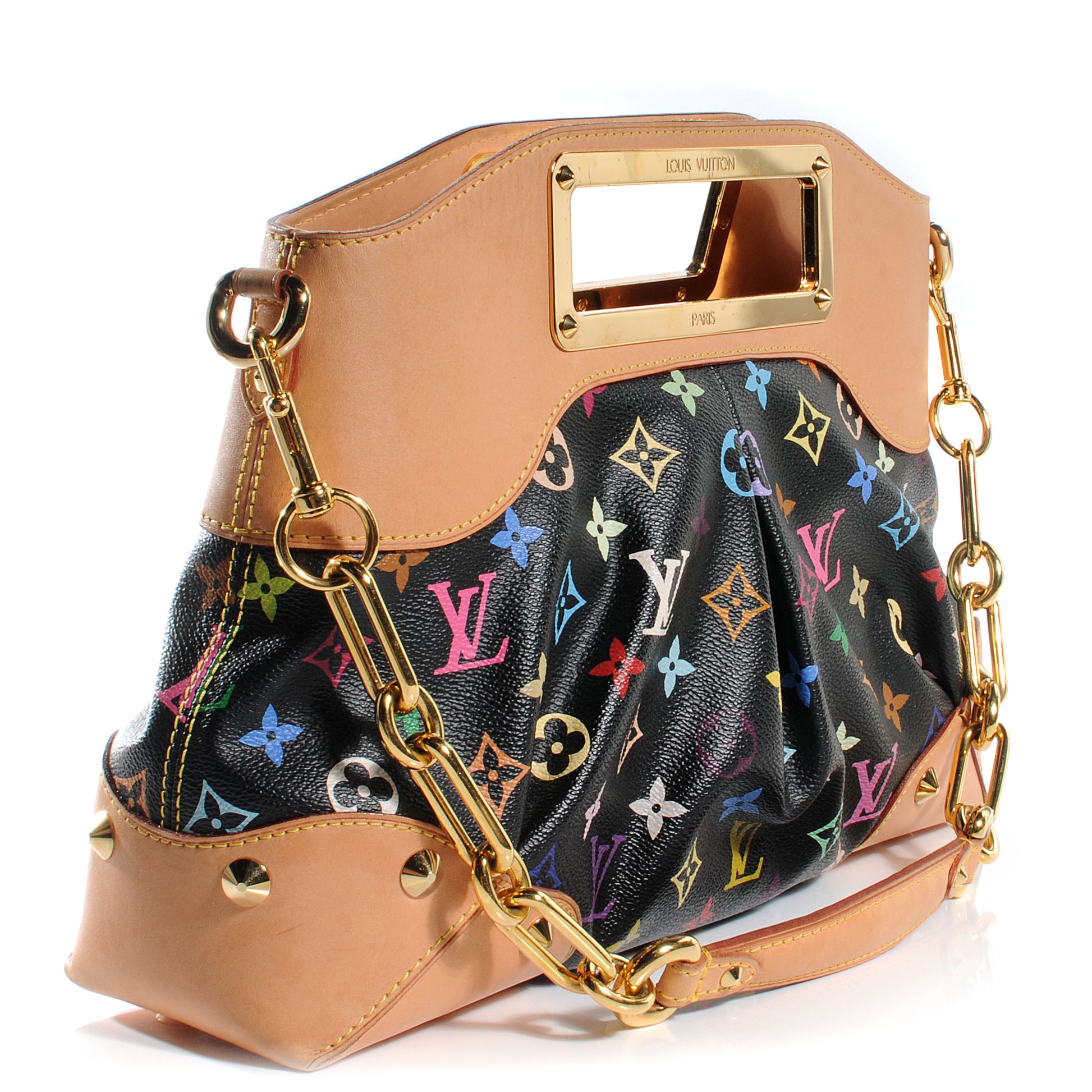 Louis Vuitton Monogram Multicolor Judy MM Black 3 of 7