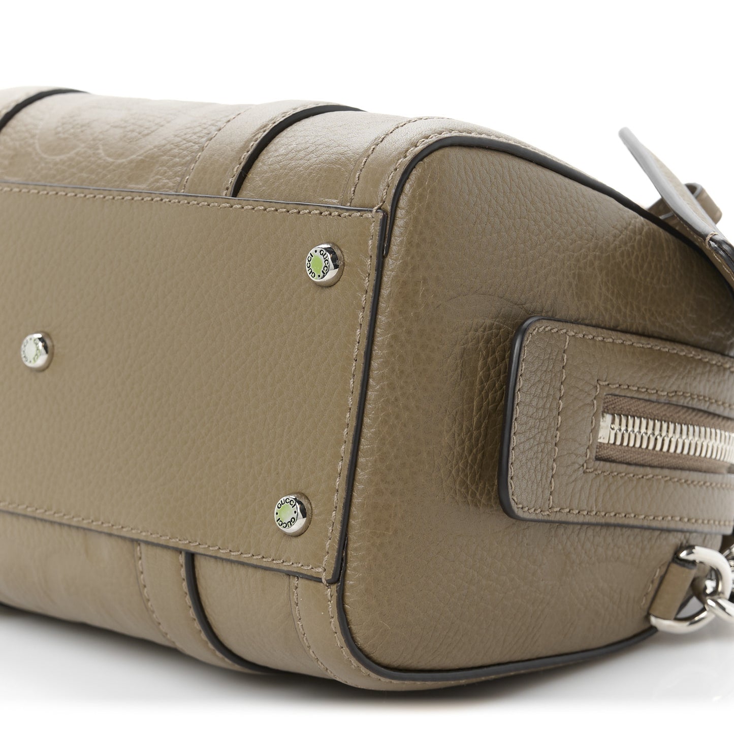Piuma Calfskin Jumbo GG Embossed Mini Duffle Bag Good Taupe