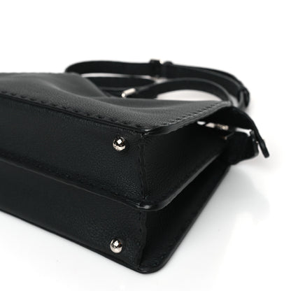 Fendi Cuoio Romano Selleria Chamois Small Peekaboo I SEE U Satchel Black Camel Sunflower 9 of 9