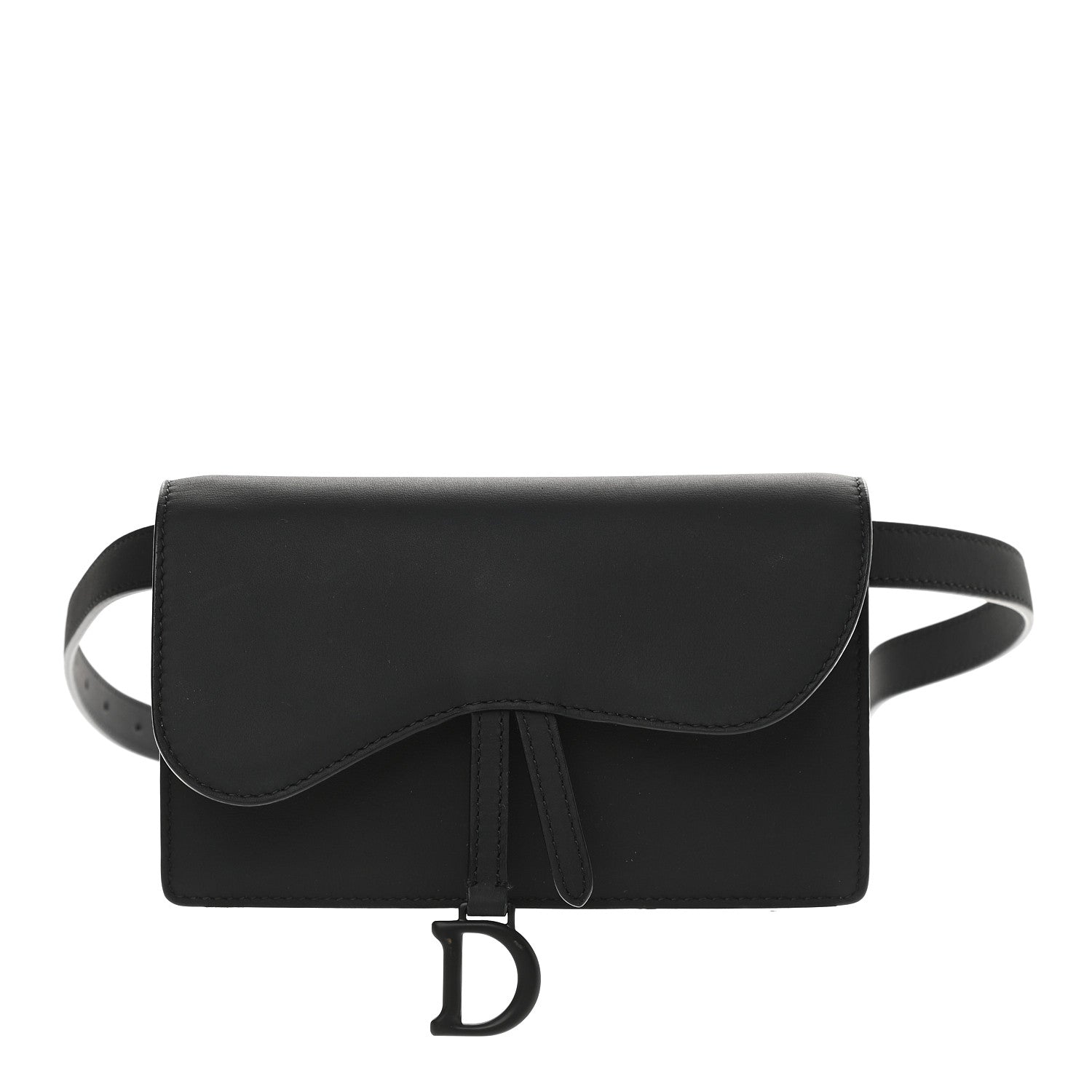 Christian Dior Ultra Matte Calfskin Saddle Belt Bag Black 1 of 7