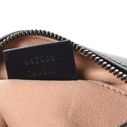 Gucci Calfskin Matelasse Small GG Marmont Chain Shoulder Bag Black 7 of 9