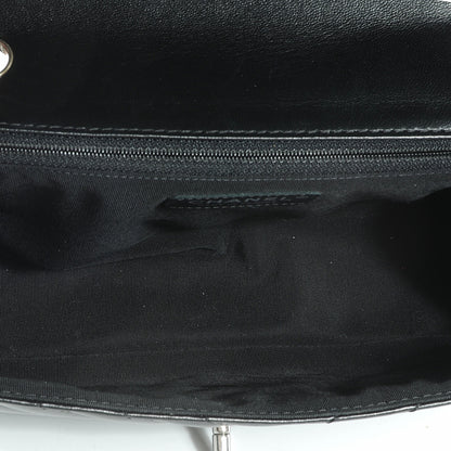 Chanel Lambskin Surpique Chevron Medium Flap Black 6 of 8
