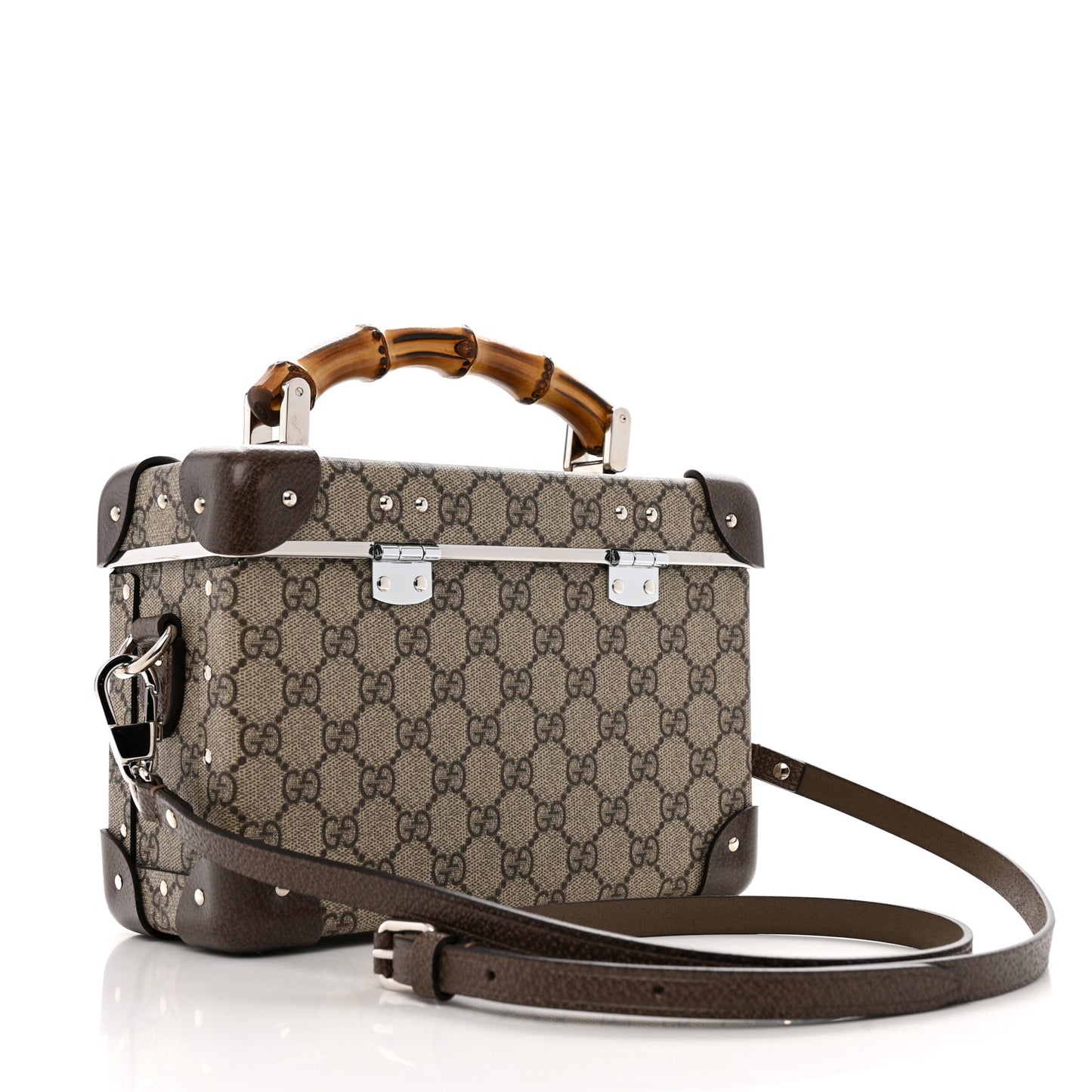 GG Supreme Monogram Globe-Trotter Beauty Case Brown