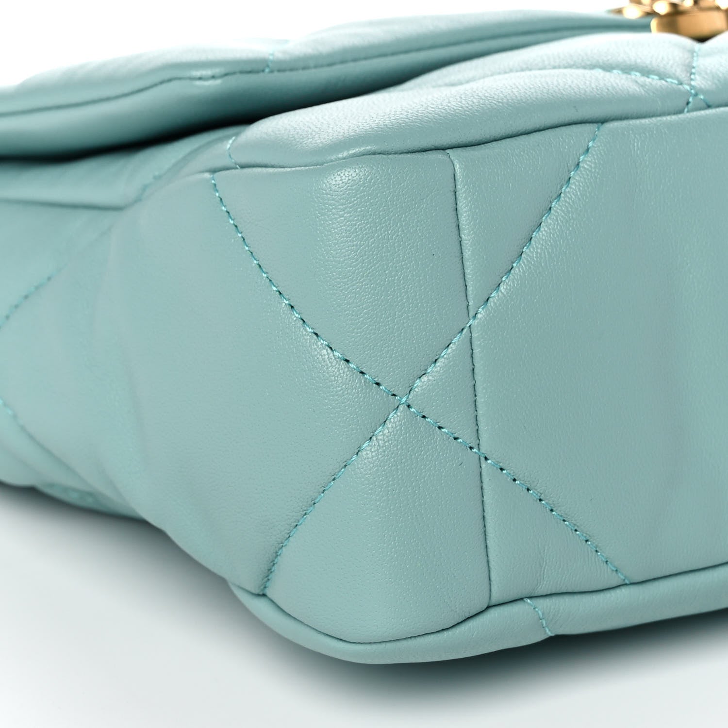 Chanel Lambskin Quilted Medium Chanel 19 Flap Light Blue 6 of 10