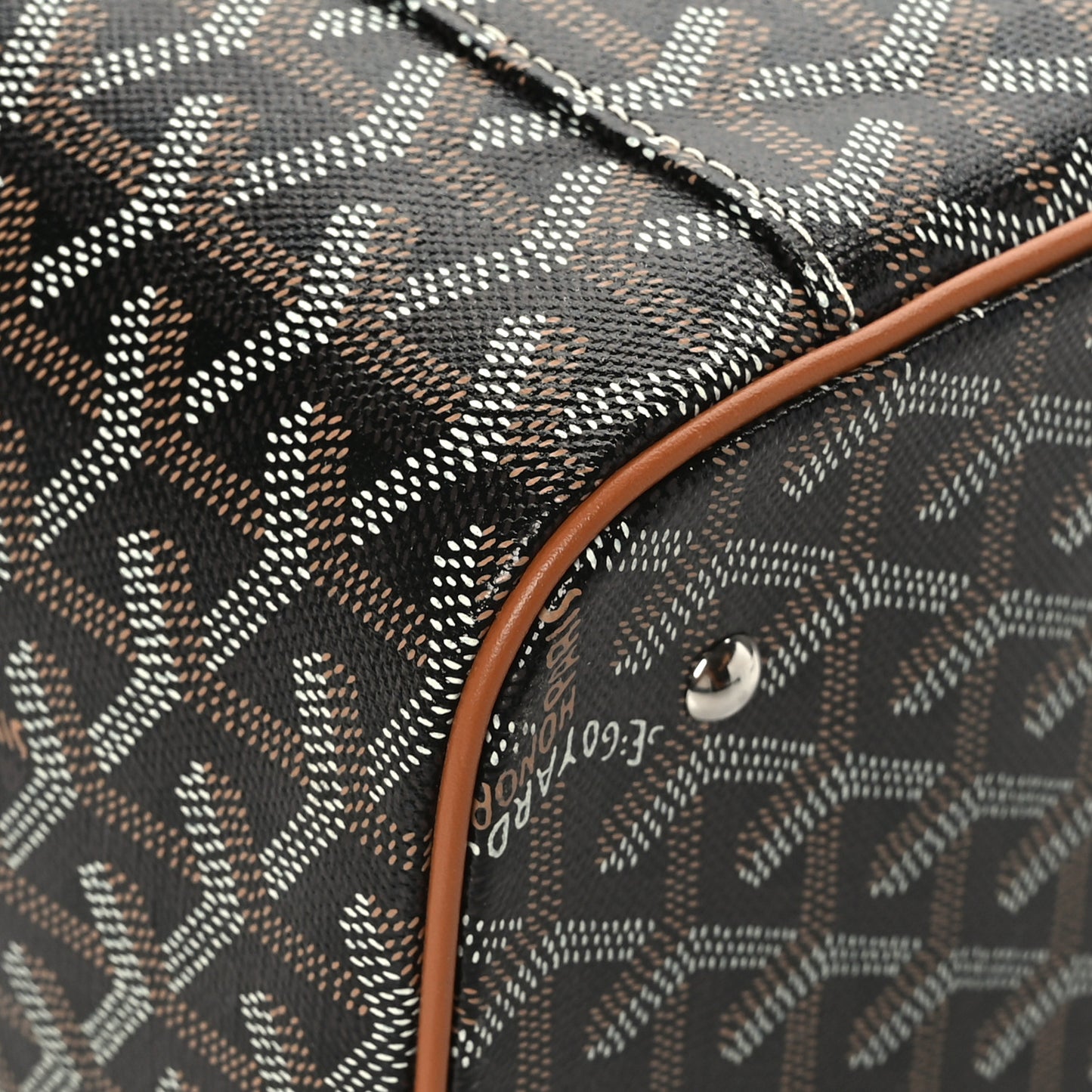 Goyardine Muse Vanity Case Black Gold