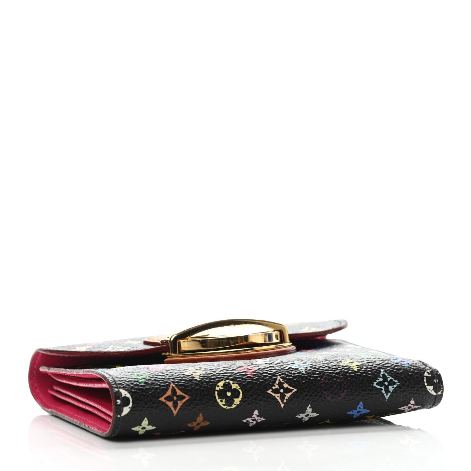 Louis Vuitton Monogram Multicolor Joey Wallet Black Grenade 3 of 4