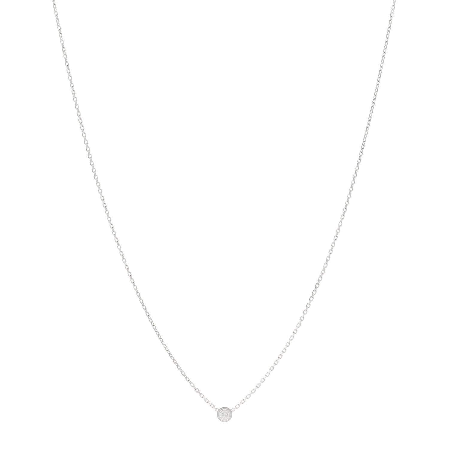 Cartier 18K White Gold Diamond XS D'Amour Pendant Necklace 1 of 5
