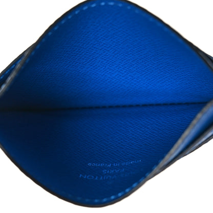 Louis Vuitton Taigarama Porte-Cartes Double Card Holder Blue 5 of 8