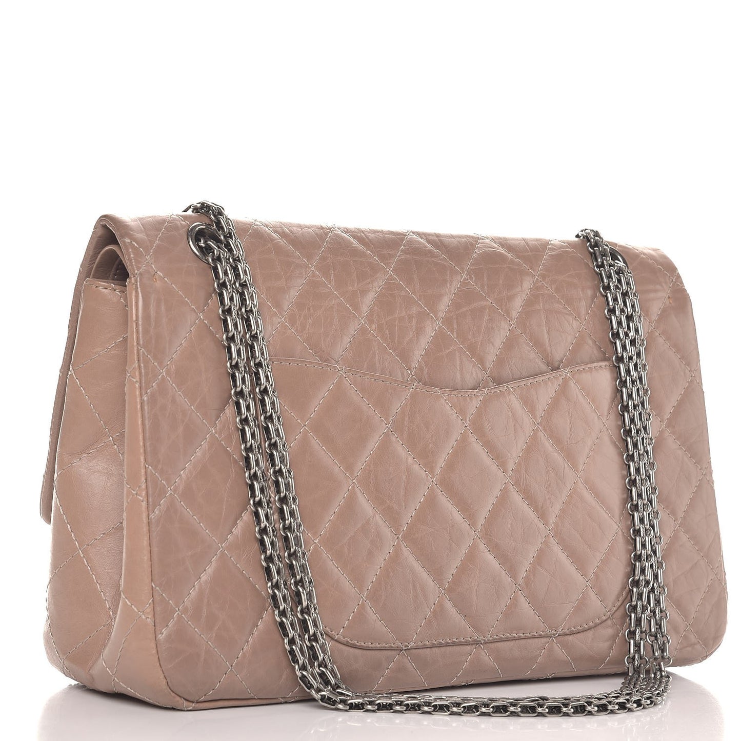 Aged Calfskin Quilted 2.55 Reissue 227 Flap Beige