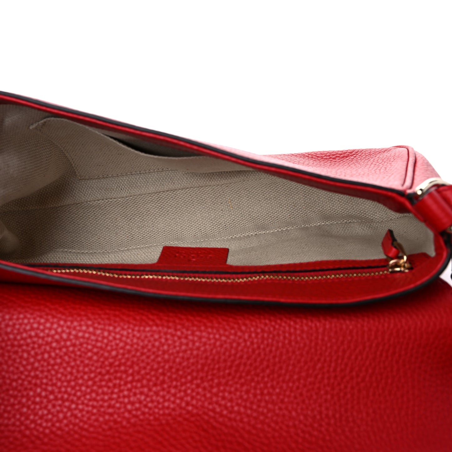 Pebbled Calfskin Medium Soho Flap Crossbody Vibrant Red