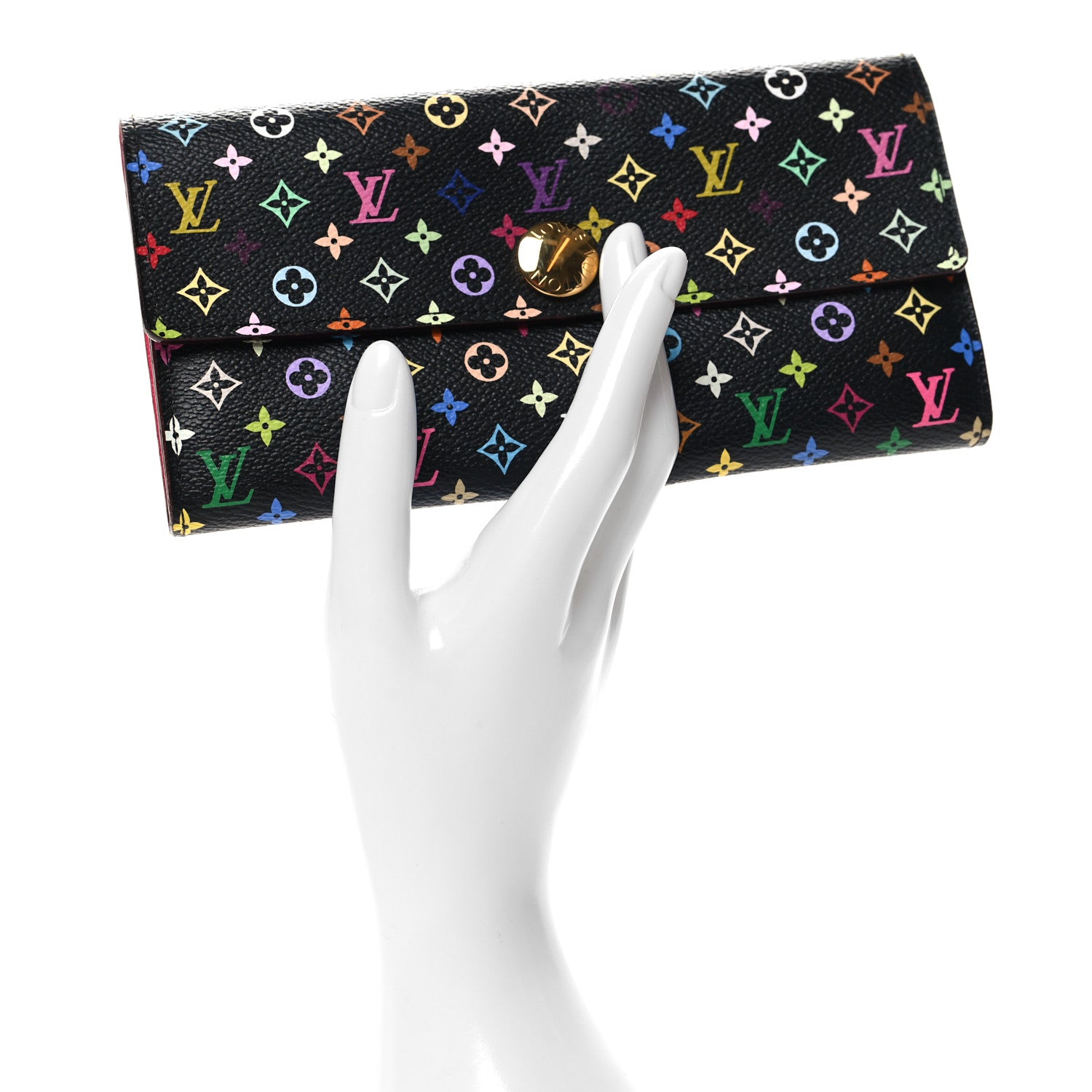 Louis Vuitton Monogram Multicolor Sarah Wallet Black Grenade 2 of 7