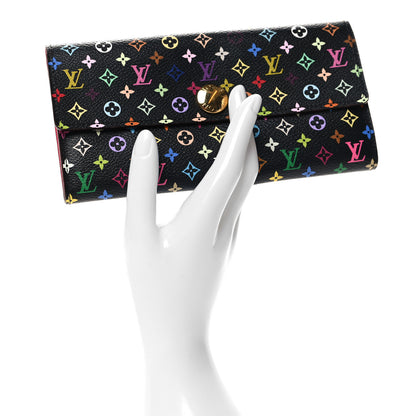 Louis Vuitton Monogram Multicolor Sarah Wallet Black Grenade 2 of 7