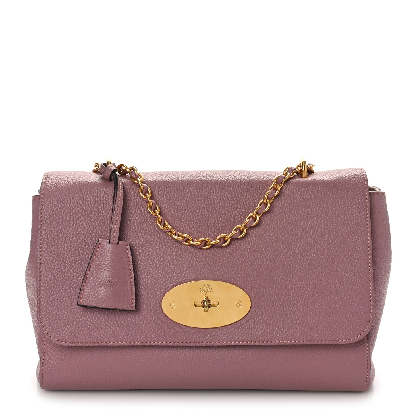 Calfskin Goat Medium Lily Flap Dark Blush