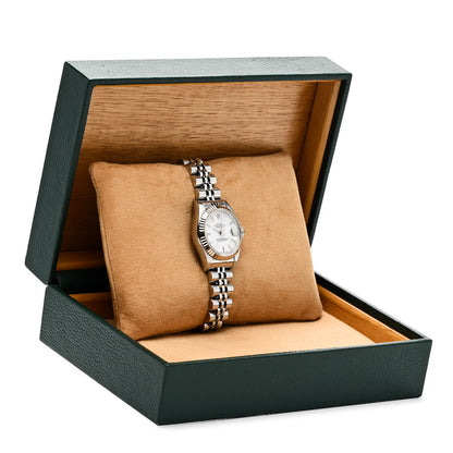 Rolex Stainless Steel 18K White Gold 26mm Oyster Perpetual Datejust Watch White 69174 6 of 6
