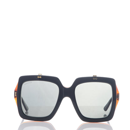 Gucci Acetate Oversized Flip Up Sunglasses GG0088S Tortoise Black 2 of 8
