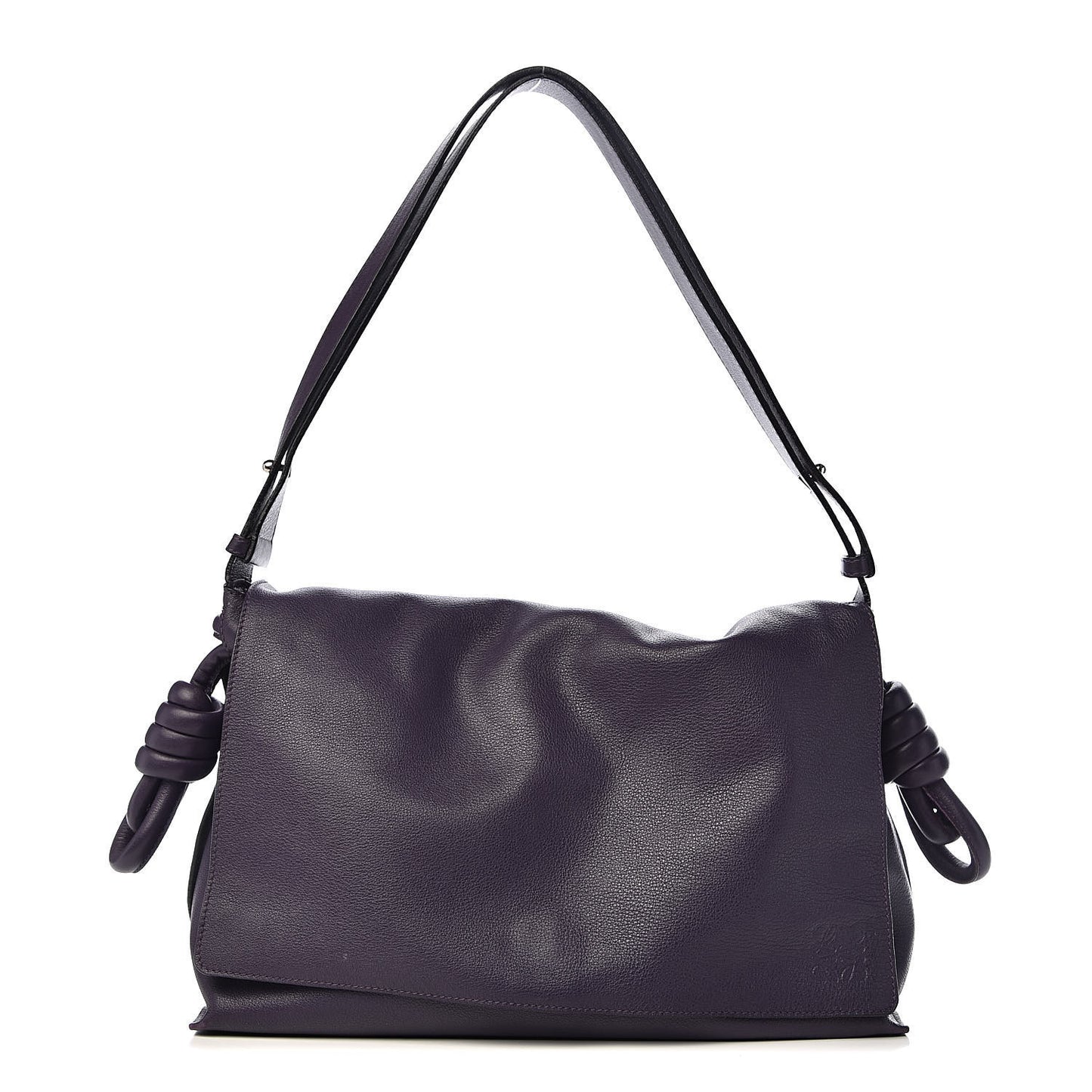 Calfskin Flamenco Knot Flap Bag Violet