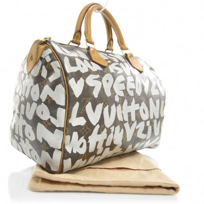 Louis Vuitton Monogram Graffiti Speedy 30 Silver 3 of 9