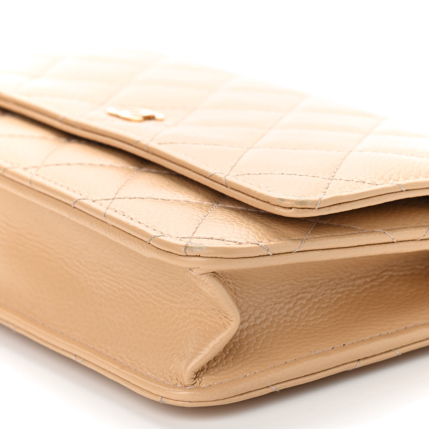Chanel Caviar Quilted Wallet On Chain WOC Beige 12 of 13