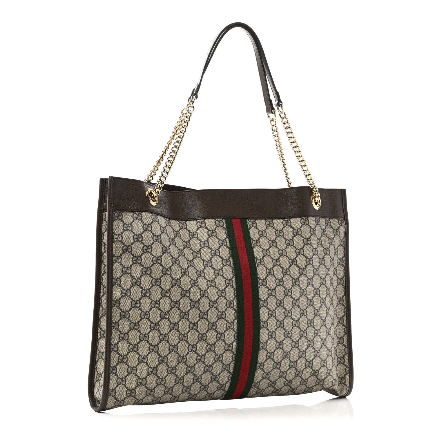 Gucci GG Supreme Monogram Large Rajah Chain Tote Beige New Acero 4 of 11