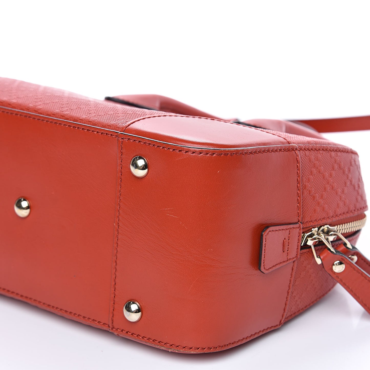 Calfskin Diamante Small Top Handle Bag Orange