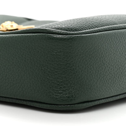 Versace Grained Calfskin Small Medusa Messenger Bag Green 8 of 11