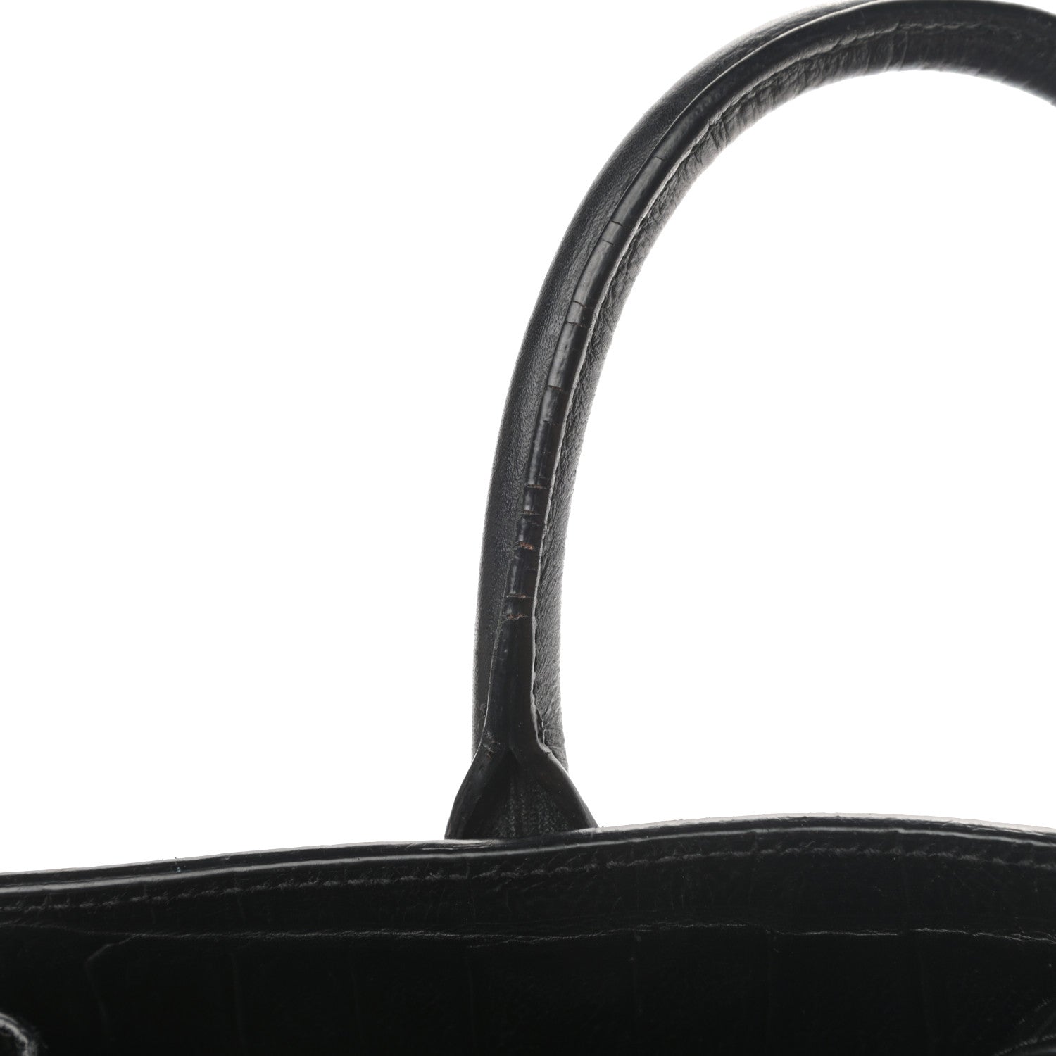 Saint Laurent Calfskin Crocodile Embossed Nano Sac De Jour Black 15 of 15