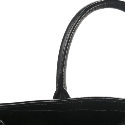 Saint Laurent Calfskin Crocodile Embossed Nano Sac De Jour Black 15 of 15