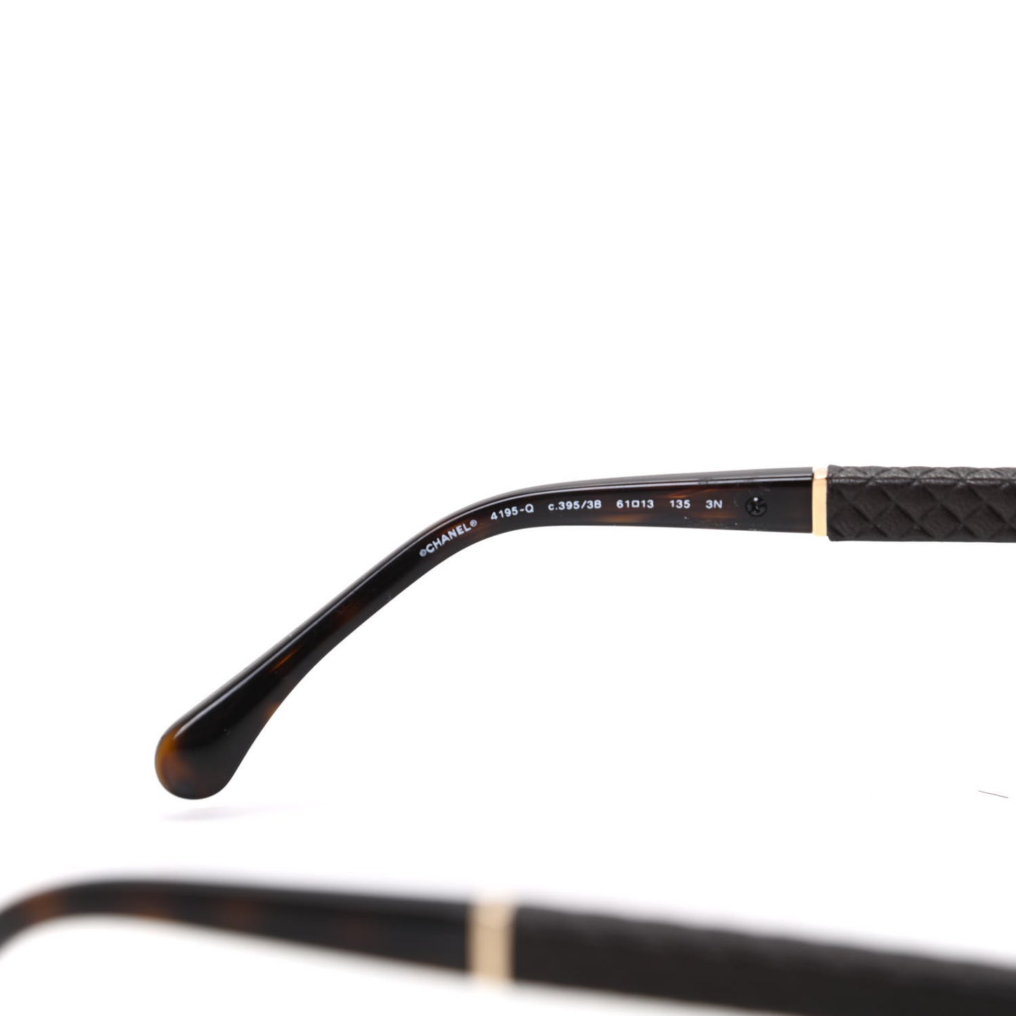 Lambskin Quilted CC Aviator Sunglasses 4195-Q Brown Gold