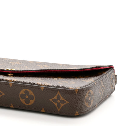 Louis Vuitton Monogram Pochette Felicie Chain Wallet Fuchsia 10 of 10