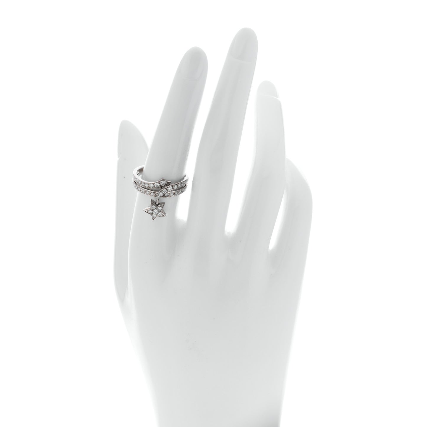 18K White Gold Diamond Étolie Filante Ring 55 7.25