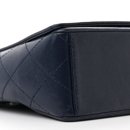 Chanel Sheepskin Quilted Vintage Mademoiselle Flap Dark Navy 9 of 15