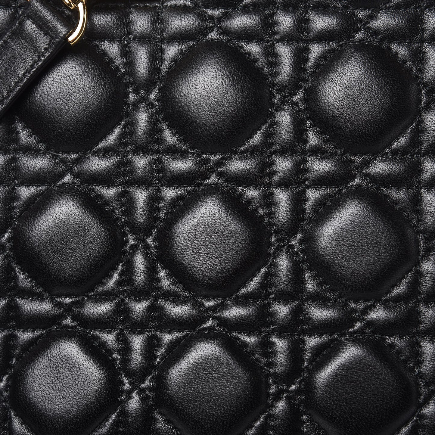 Lambskin Cannage Medium Lady Dior Black