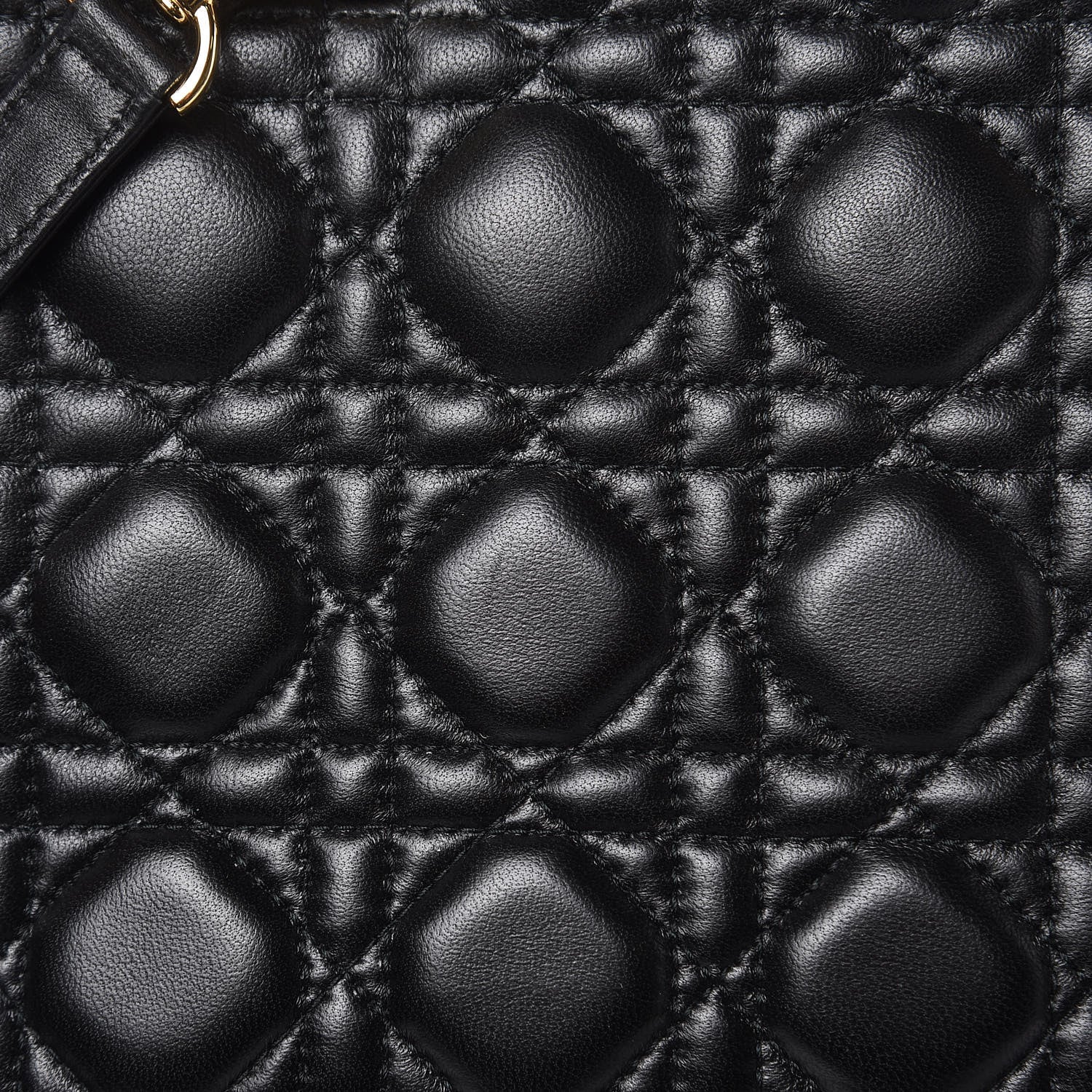 Christian Dior Lambskin Cannage Medium Lady Dior Black 12 of 12