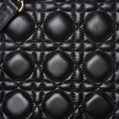 Christian Dior Lambskin Cannage Medium Lady Dior Black 12 of 12