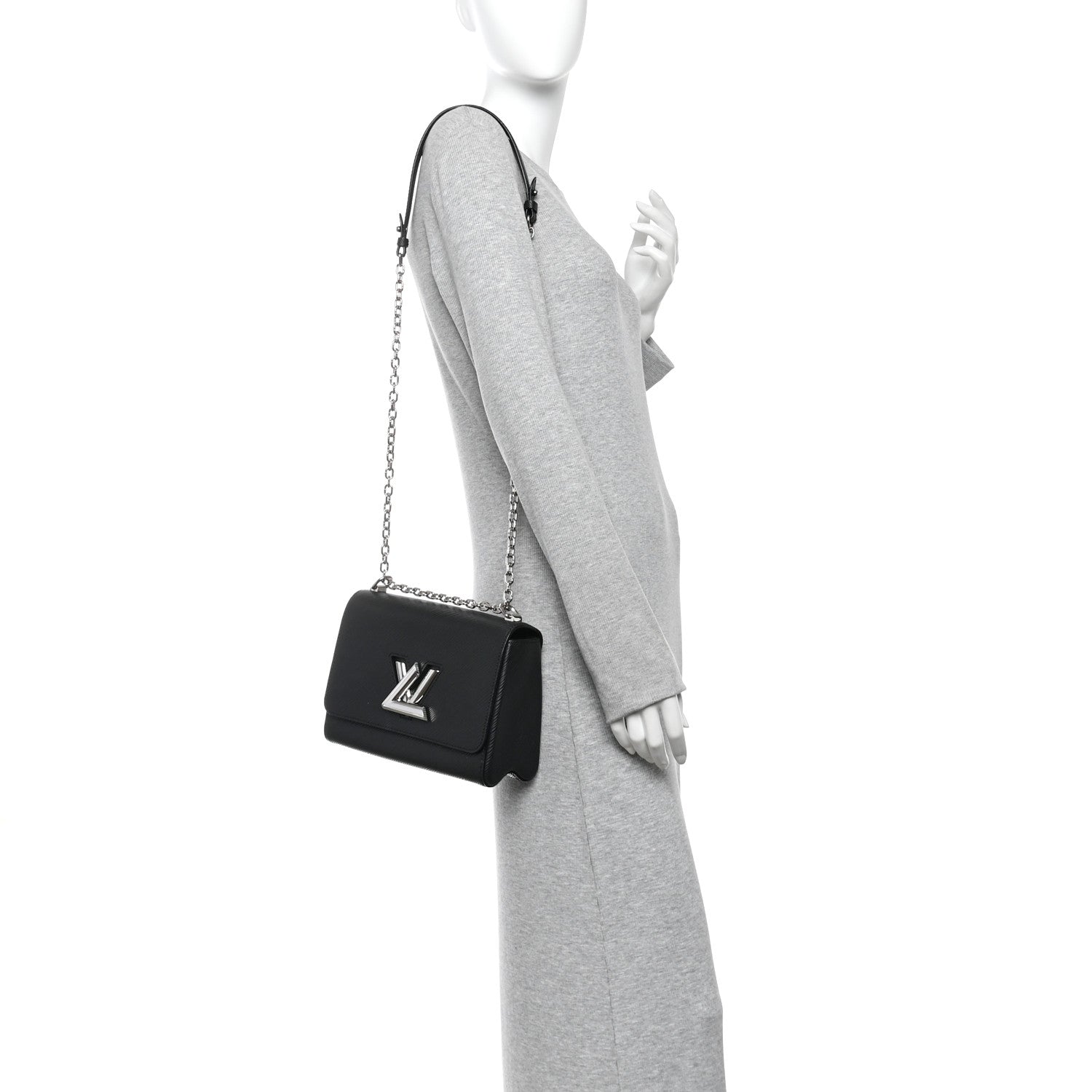 Louis Vuitton Epi Twist Shoulder Bag MM Black 2 of 11