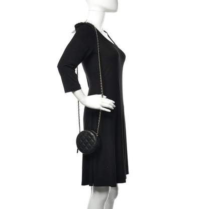 Chanel Caviar Quilted Round Clutch With Chain Black 2 of 10