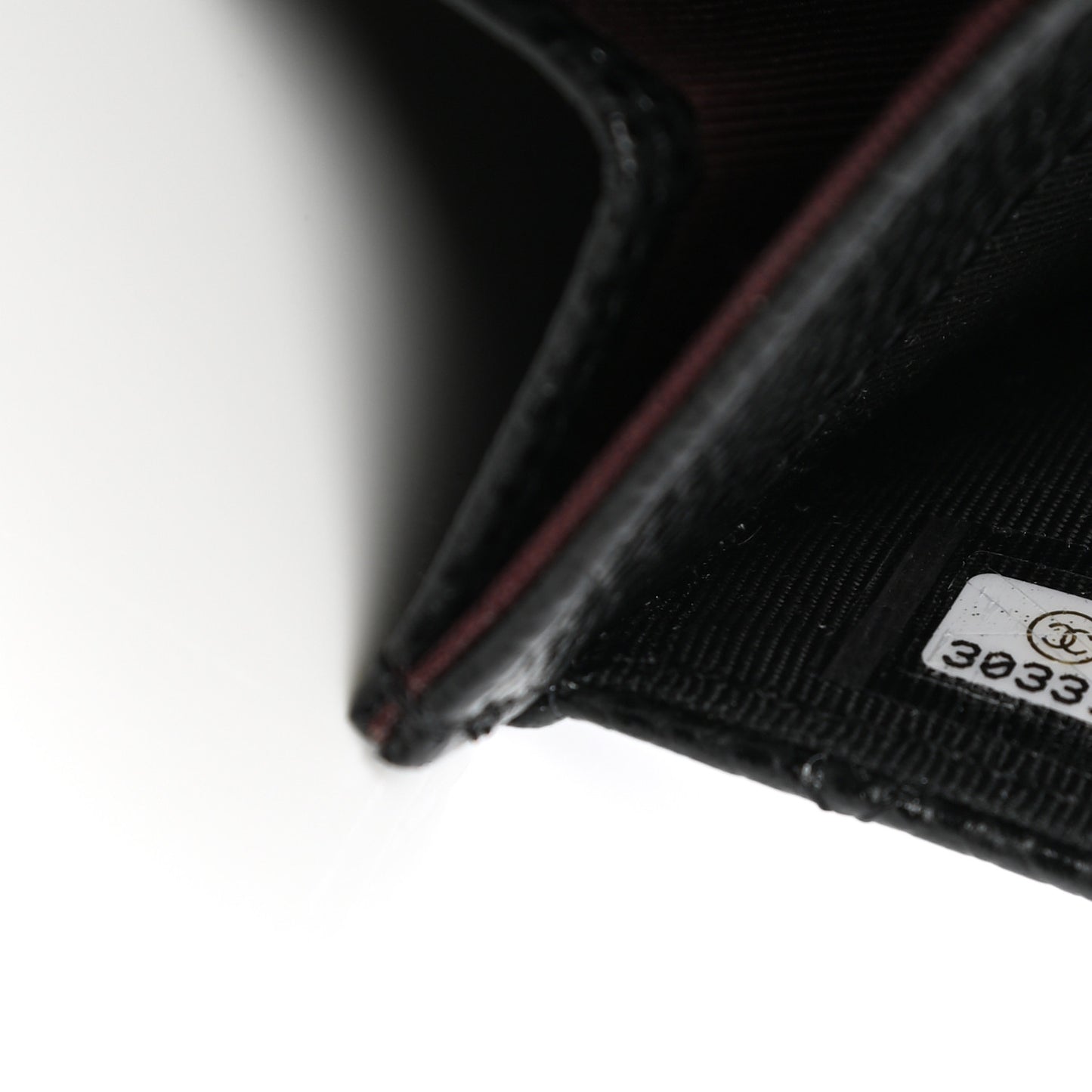 Caviar Quilted Flap Card Holder Wallet Black