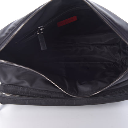 Valentino Garavani Nylon Mens VLTN Padded Messenger Bag Black 5 of 9