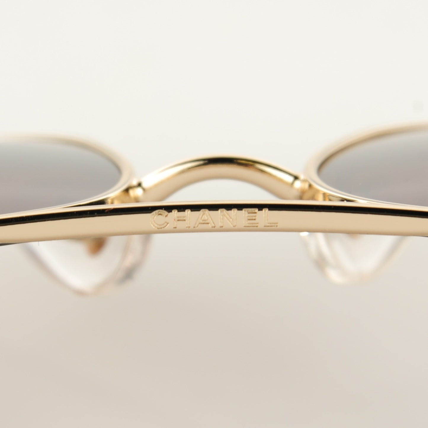 Lambskin Quilted CC Sunglasses 4195-Q Gold Brown