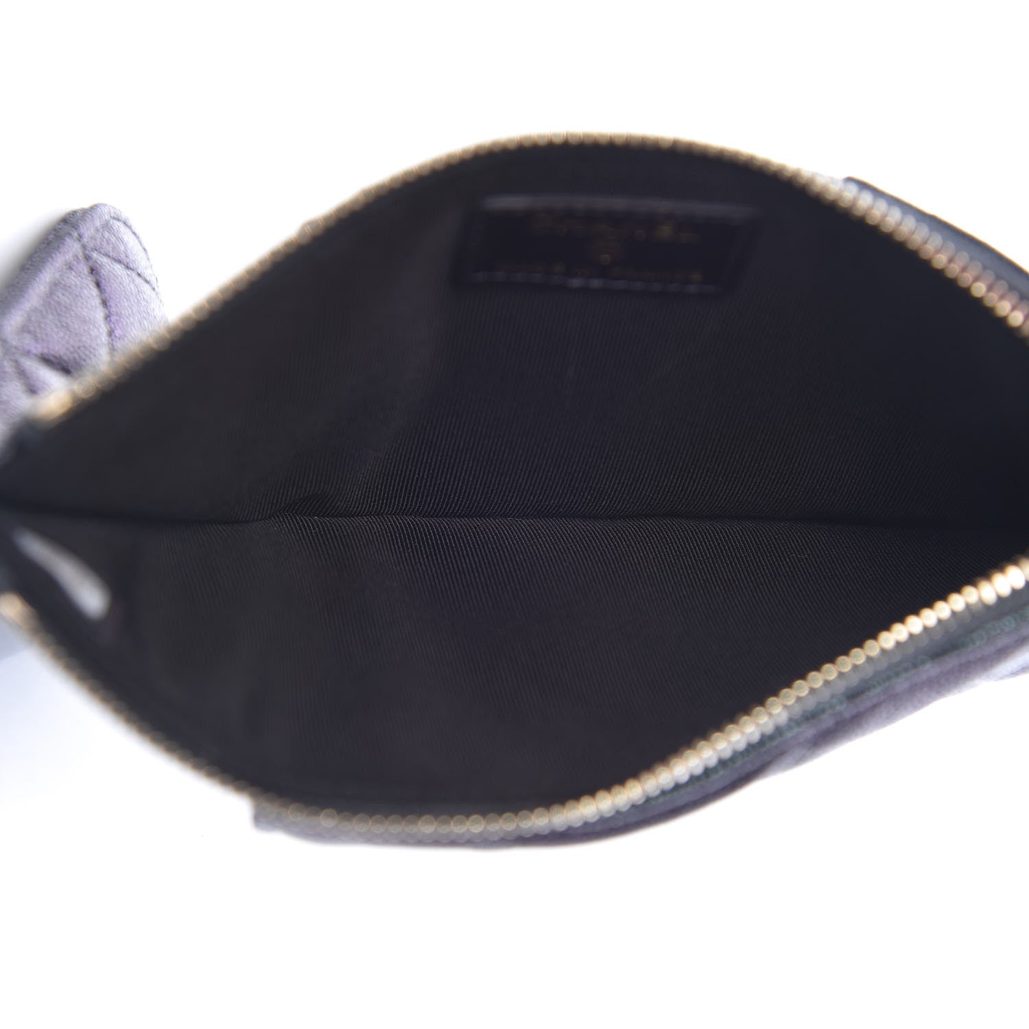 Chanel Iridescent Caviar Quilted Classic Flat Wallet Pouch Black 5 of 8