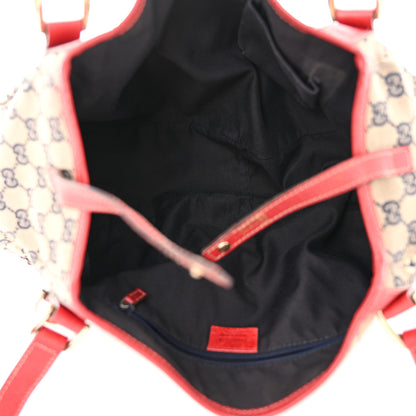 Gucci Monogram Medium Abbey Shoulder Bag Navy Red 5 of 16