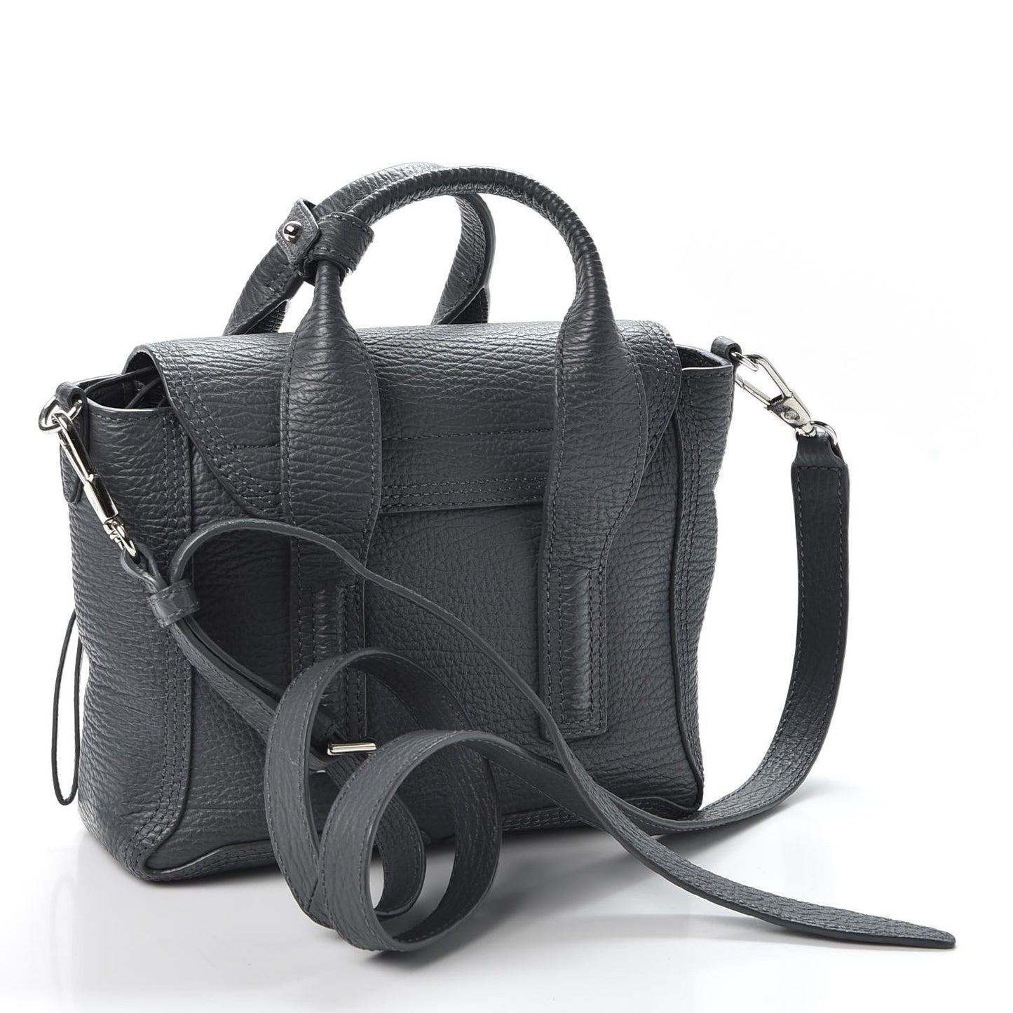 3.1 Textured Calfskin Mini Pashli Satchel Storm