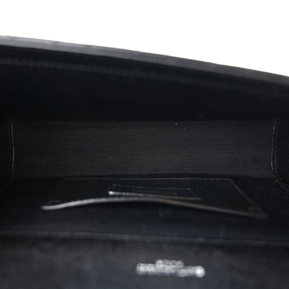 Saint Laurent Grain De Poudre Textured Mixed Matelasse Triquilt Small Monogram Satchel Black 5 of 10