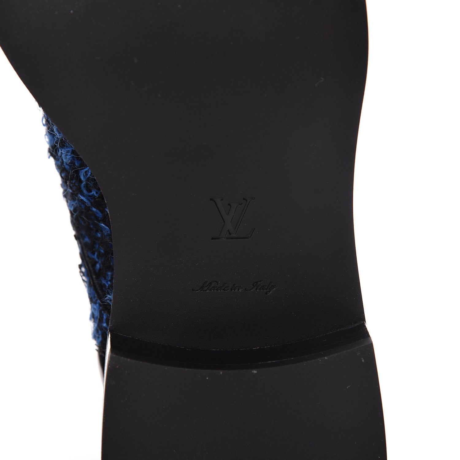 Louis Vuitton Tweed Calfskin Wonderland Ranger Boots 39 Blue Black 6 of 14