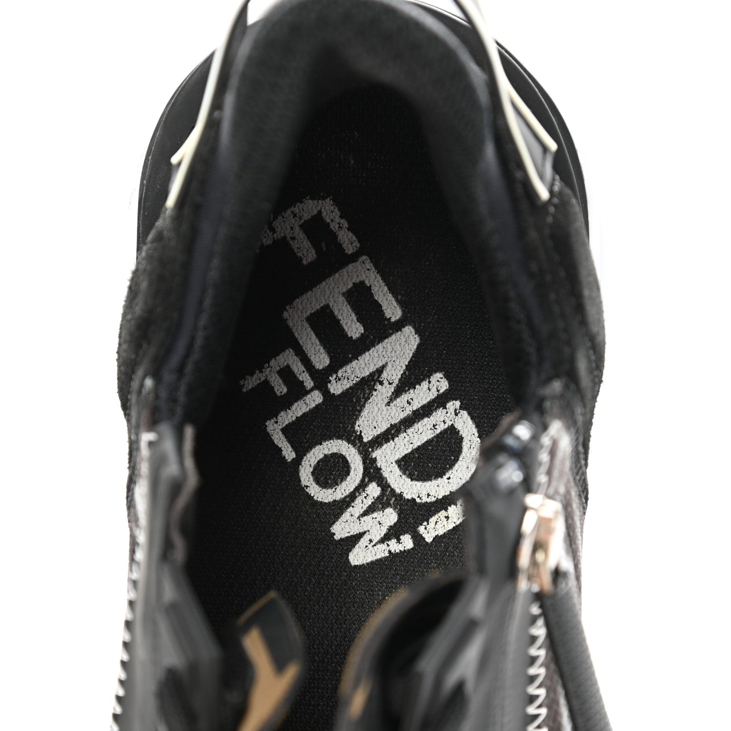 Fendi X SARAH COLEMAN Nylon Lycra FF Vertigo Fendi Flow Low Top Sneakers 40 Black 7 of 7